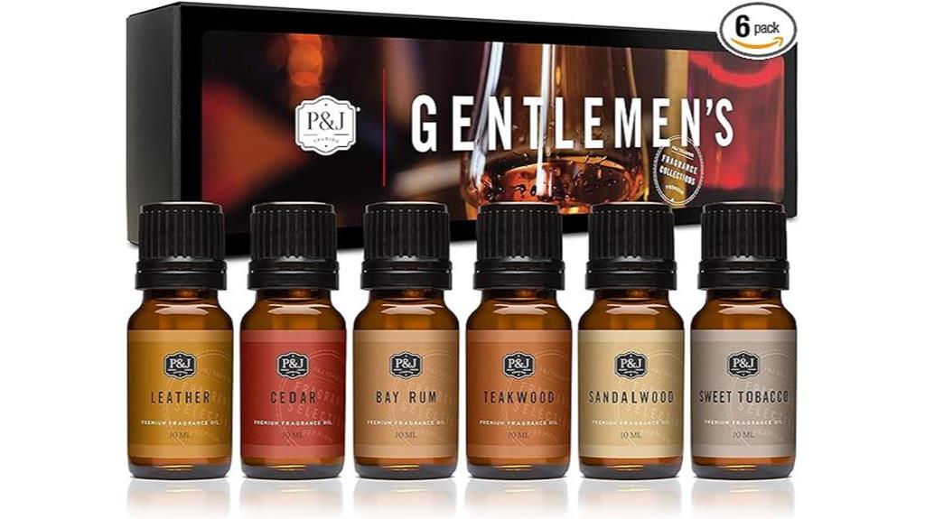 masculine fragrance oil set