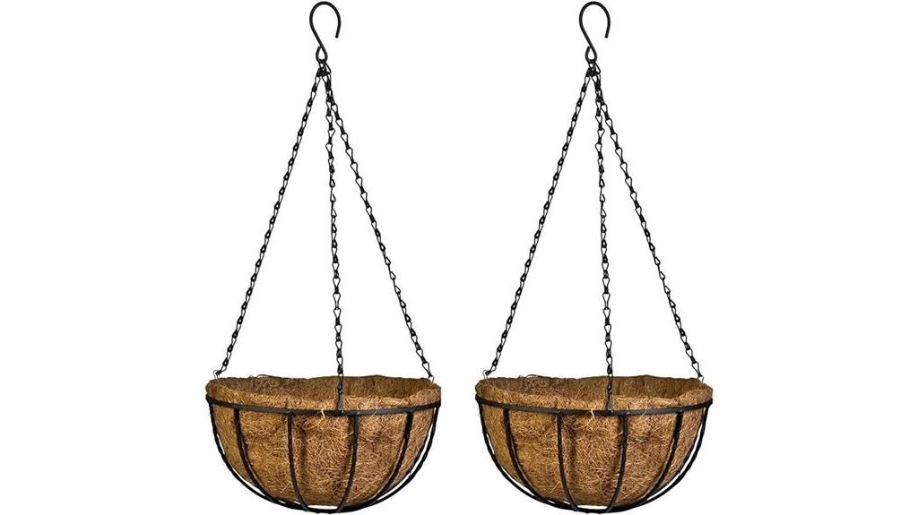 metal hanging planter set