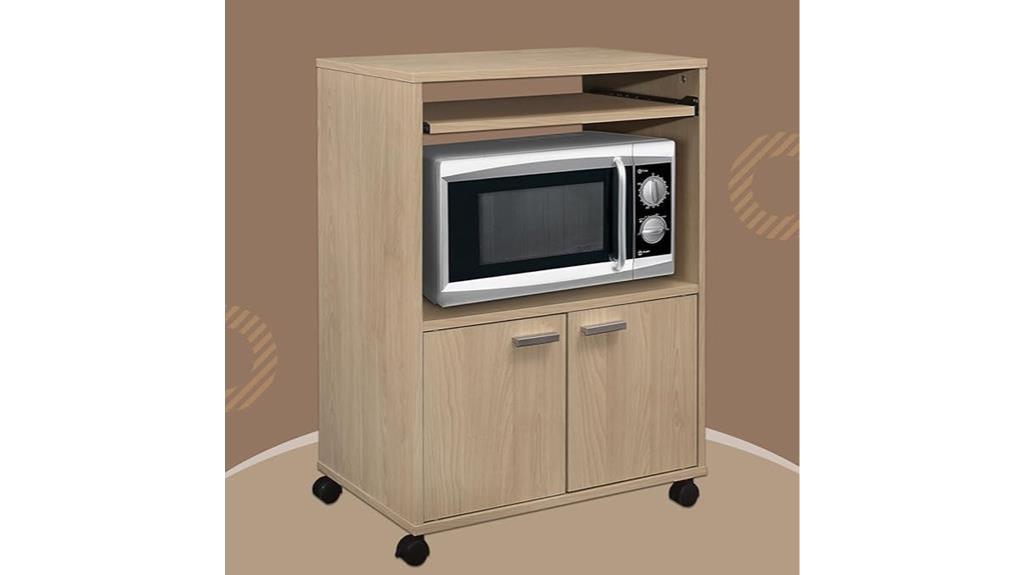 microwave cabinet with storage