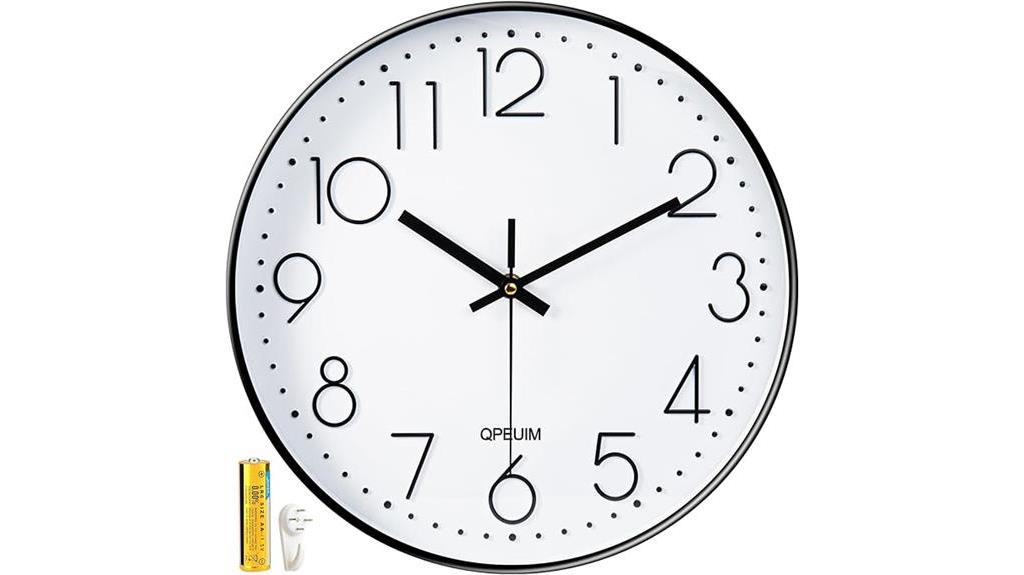 modern 12 inch wall clock