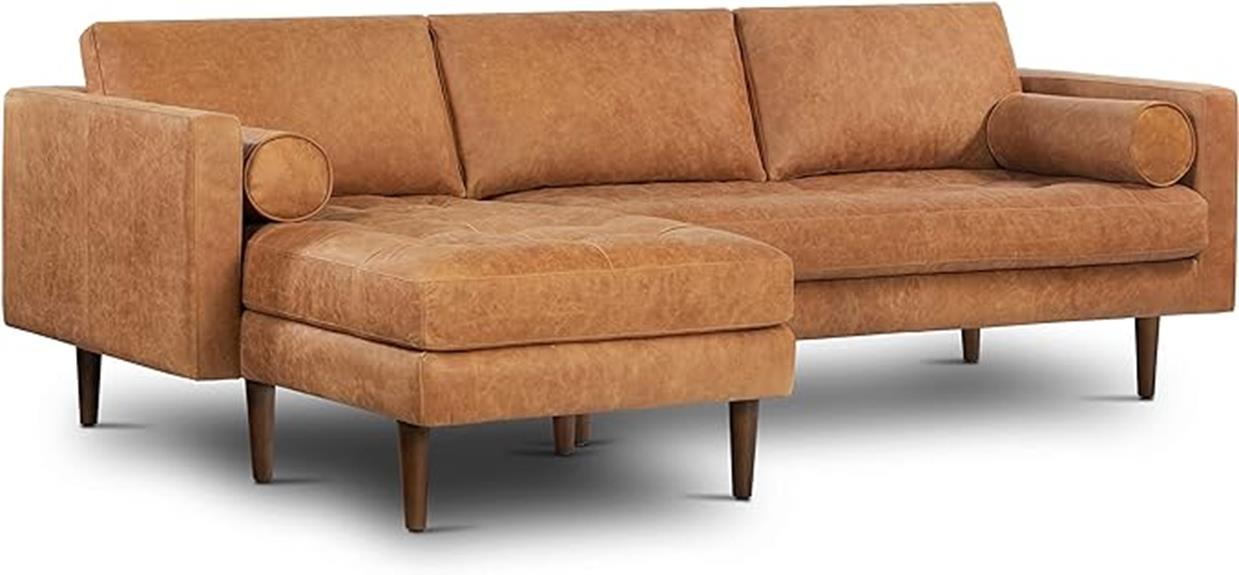 modern leather sectional couch