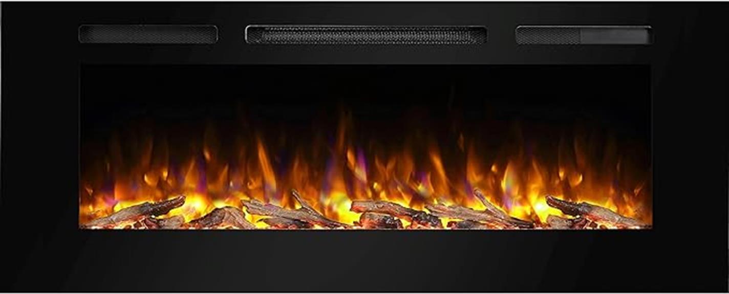 modern recessed electric fireplace