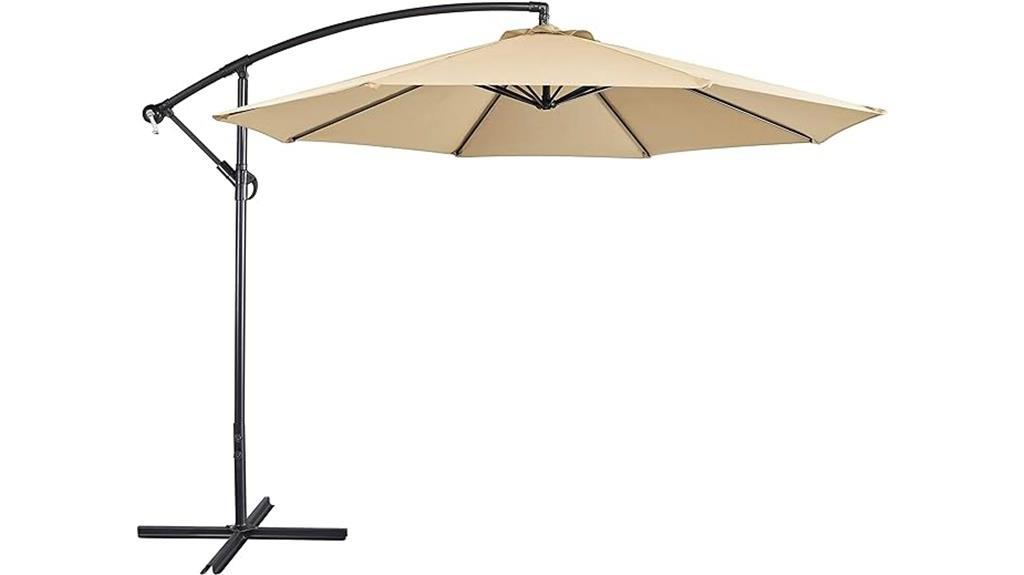 offset patio umbrella features
