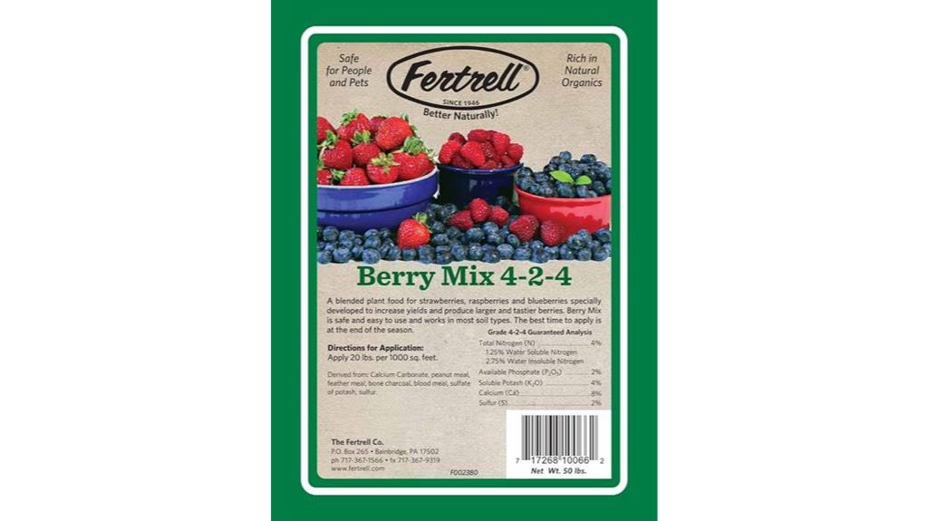 organic berry fertilizer options