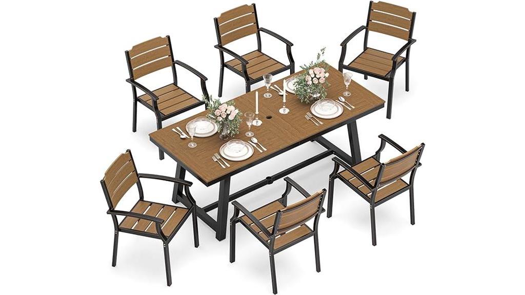 outdoor dining set ensemble