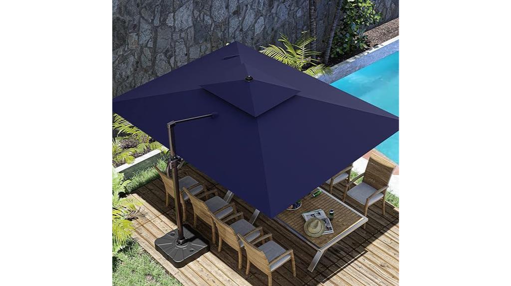 outdoor navy blue umbrella
