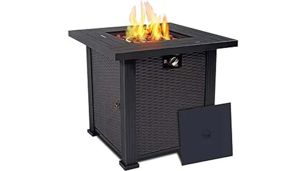 outdoor propane fire table