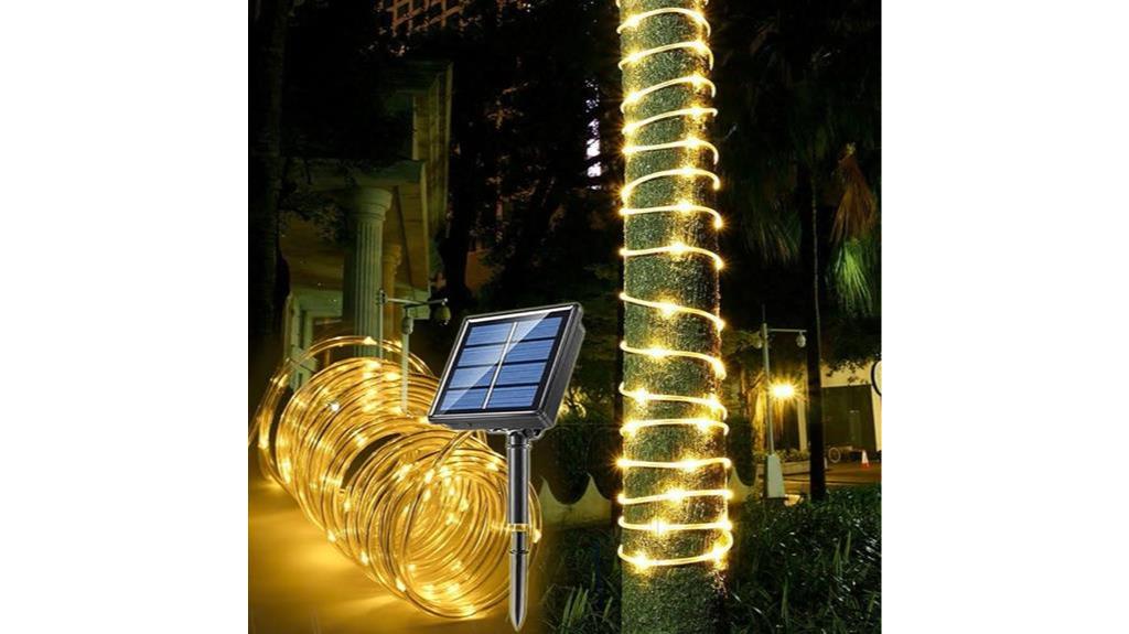 outdoor solar rope lights