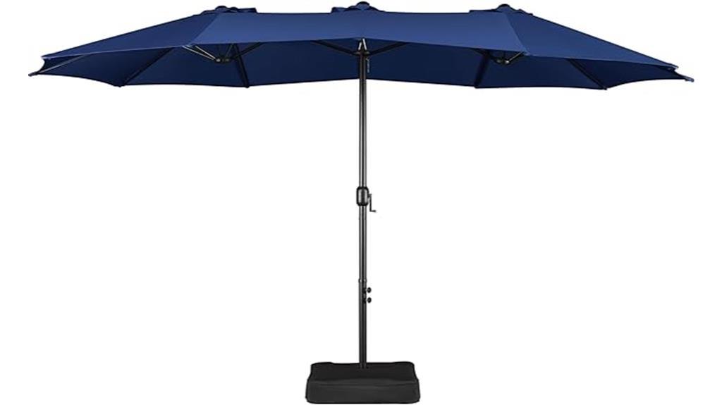 outdoor umbrella with base