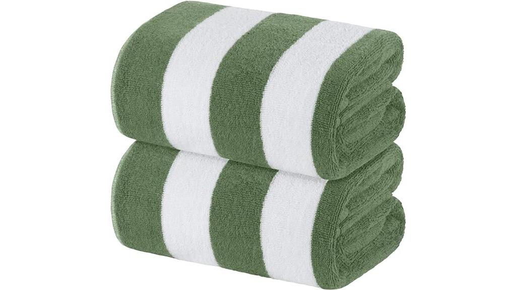 oversized cabana stripe towels