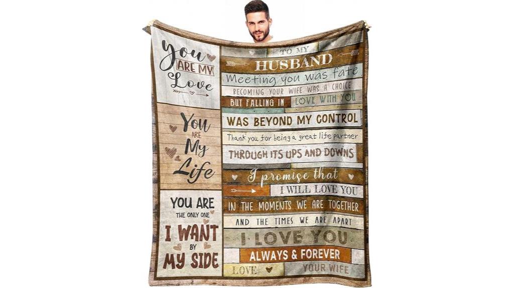 personalized blanket for husband