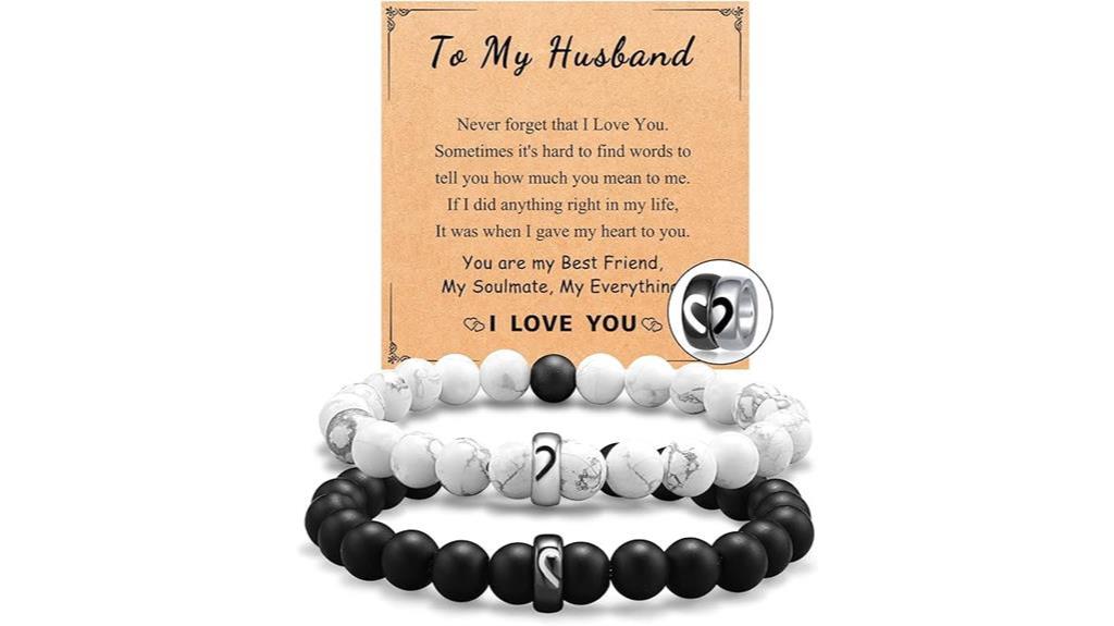 personalized couple ring bracelets