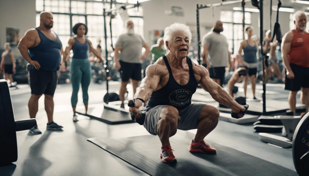 physical fitness enthusiasts exercising