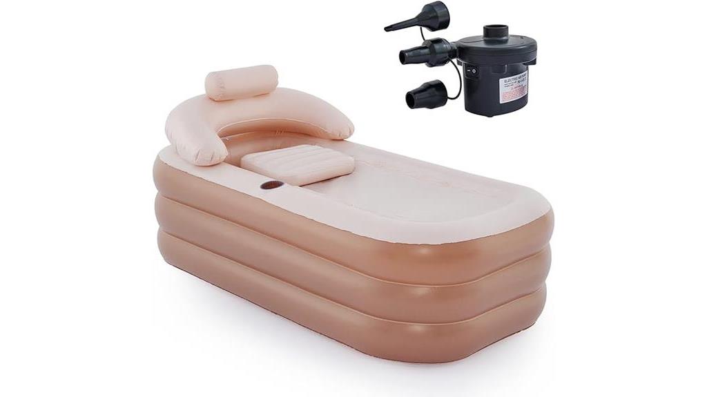 portable inflatable bathtub set