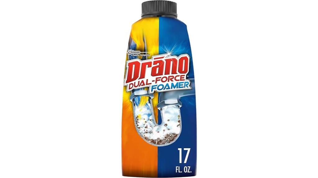 powerful dual action drain cleaner