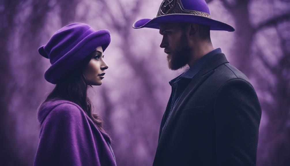 purple vikings hat mystery man