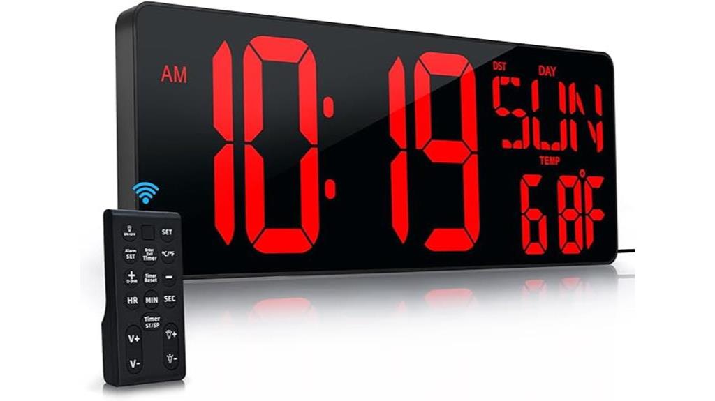 remote controlled led wall clock