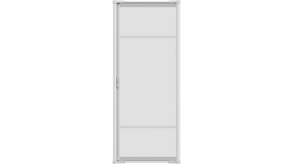 retractable screen door white