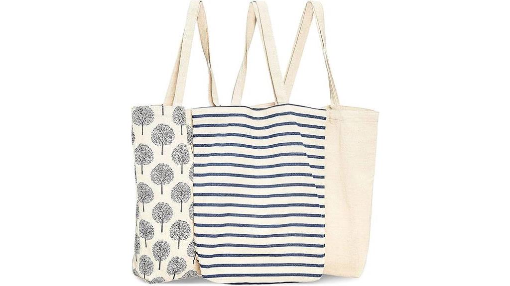 reusable canvas grocery bags