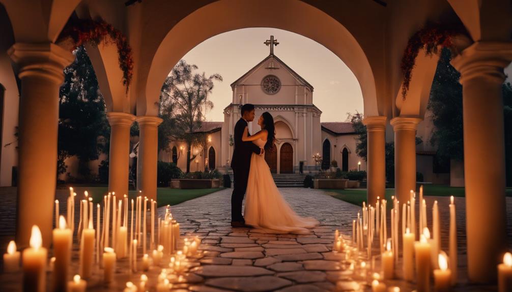 romantic proposal in church