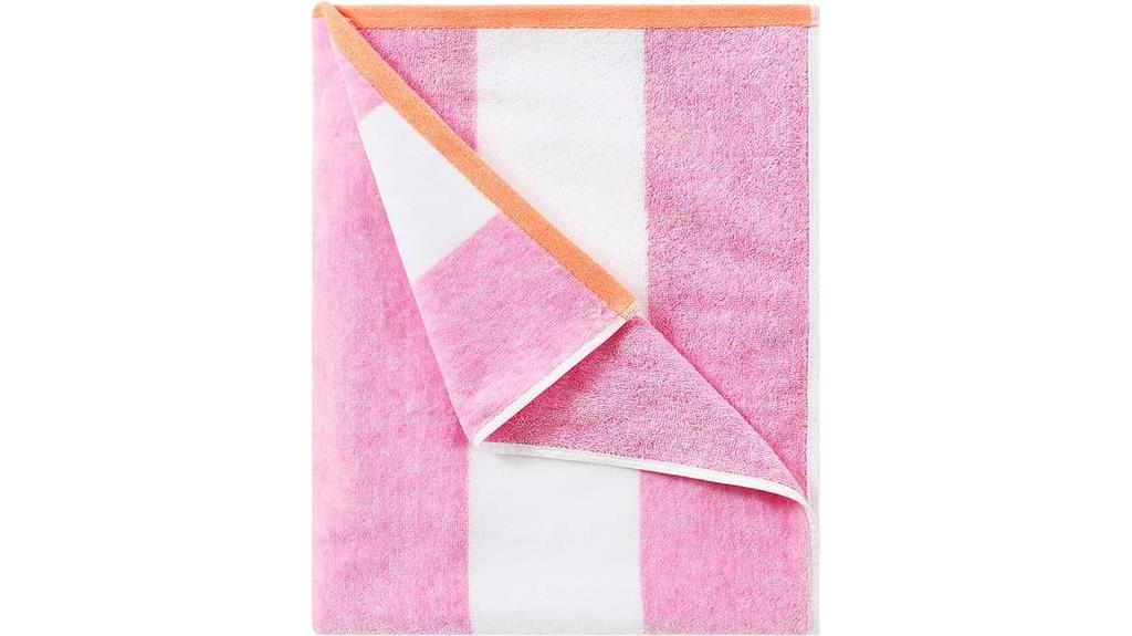 rose red striped towel