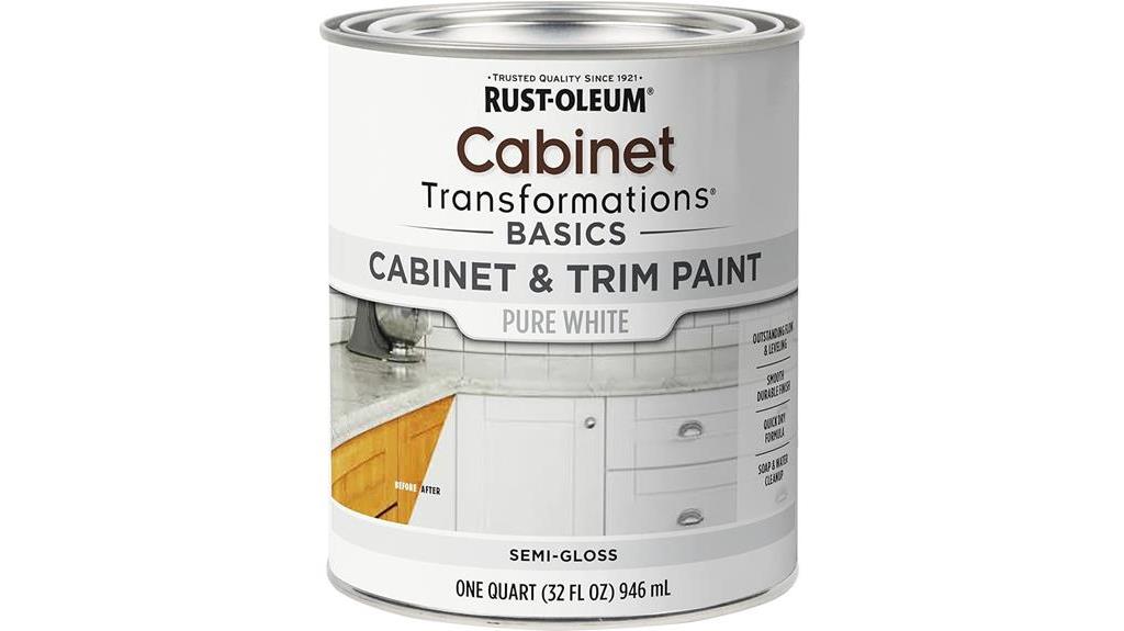 rust oleum cabinet paint white