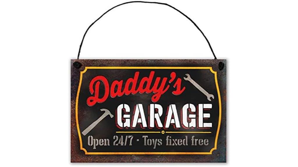 rustic garage sign decor