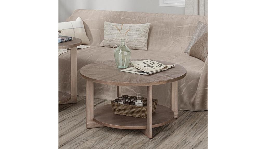 rustic round coffee tables