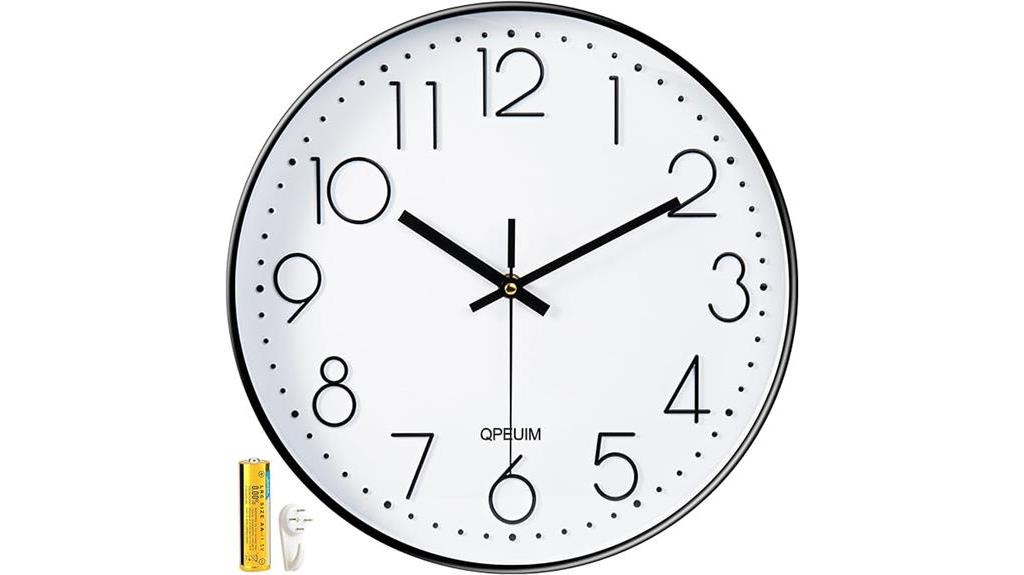 silent 12 inch wall clock