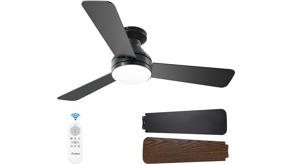 sleek modern ceiling fan