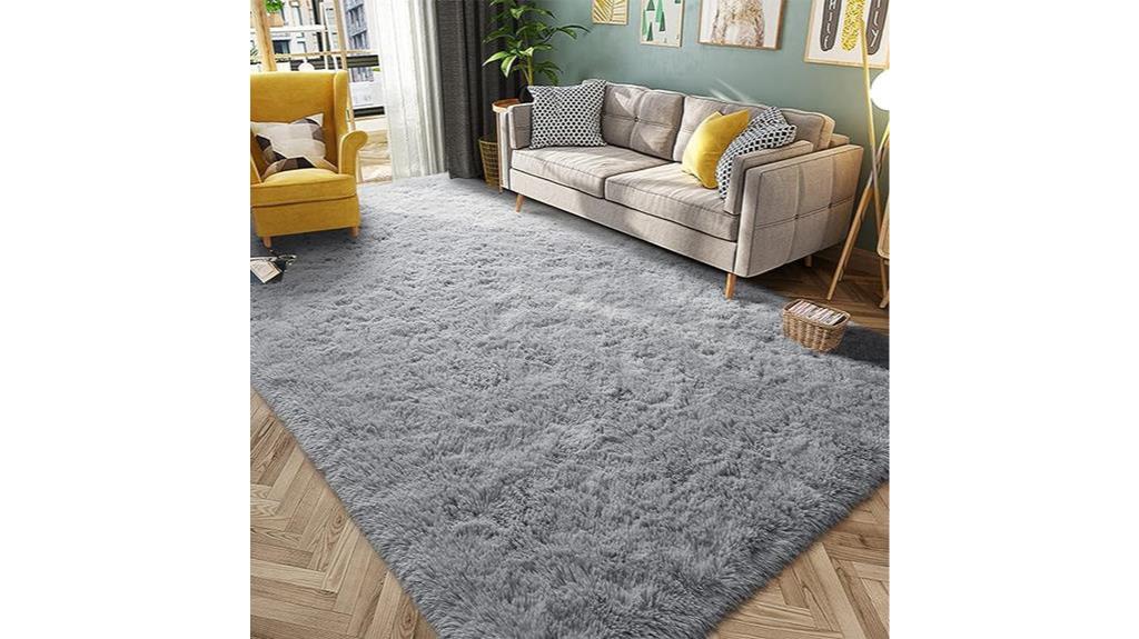 soft plush grey rug