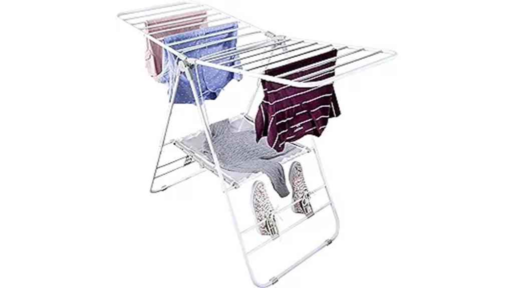 sturdy white metal rack