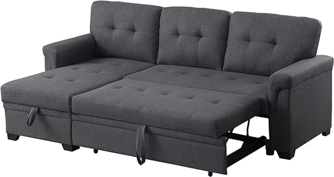 stylish dark gray sofa