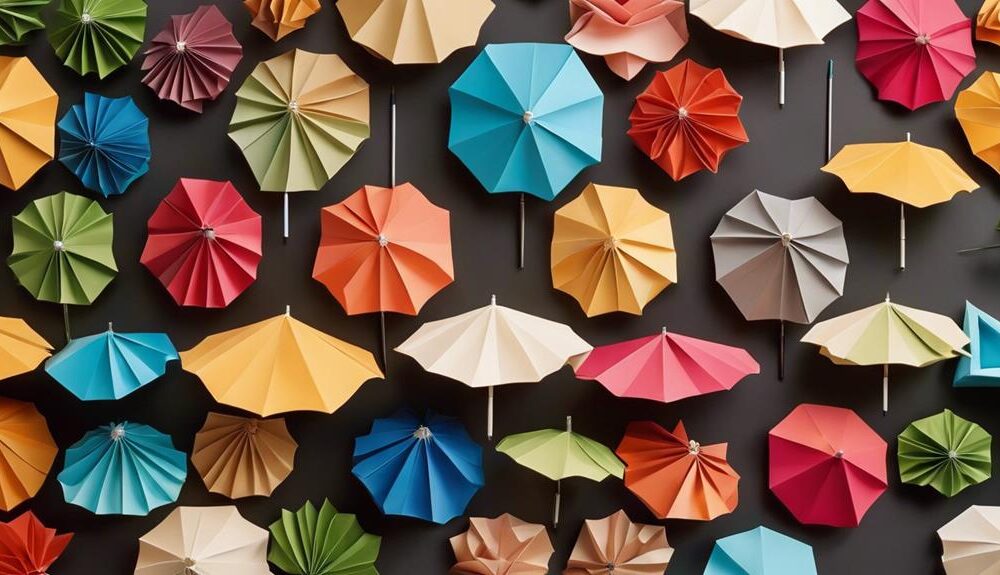 stylish shade with umbrellas