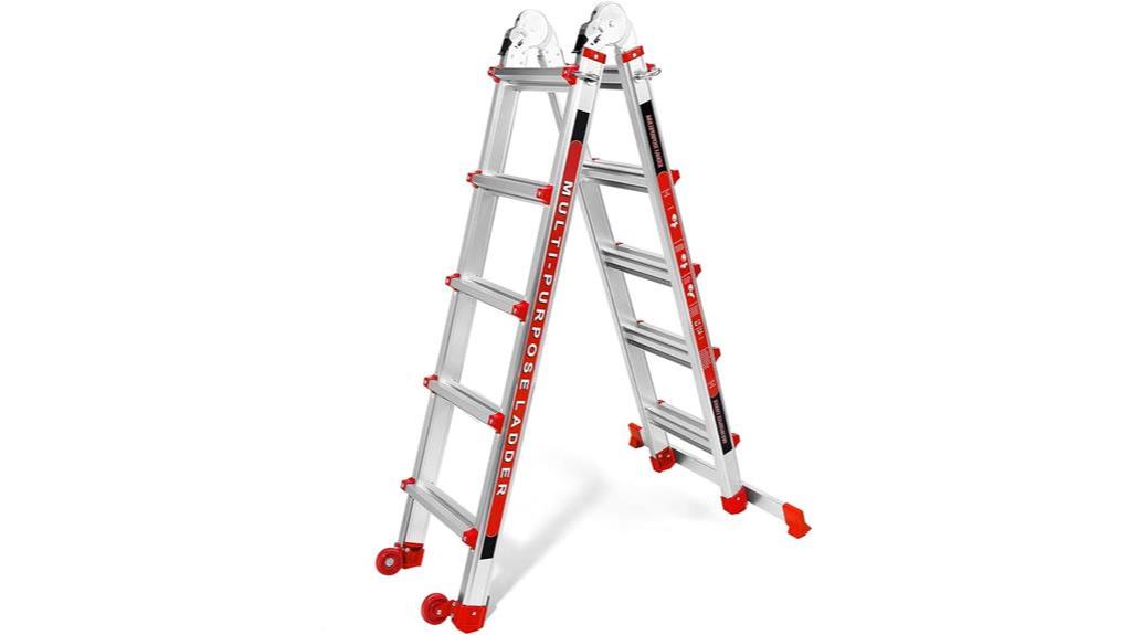 telescoping ladder with stabilizer