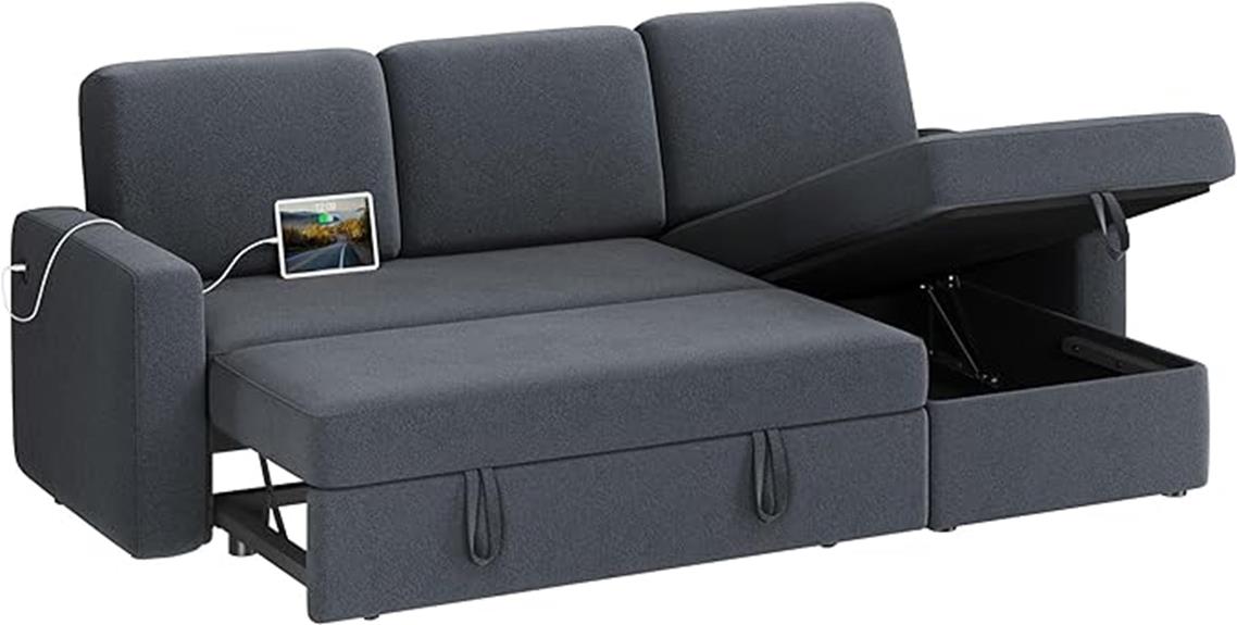 versatile l shaped sofa bed