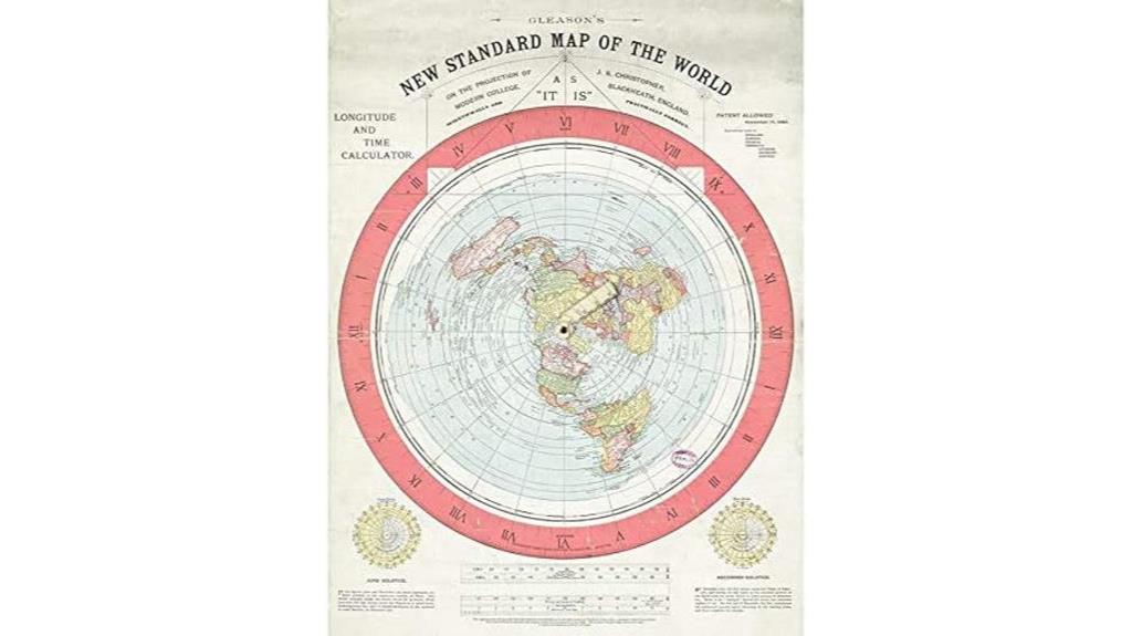 vintage world time map