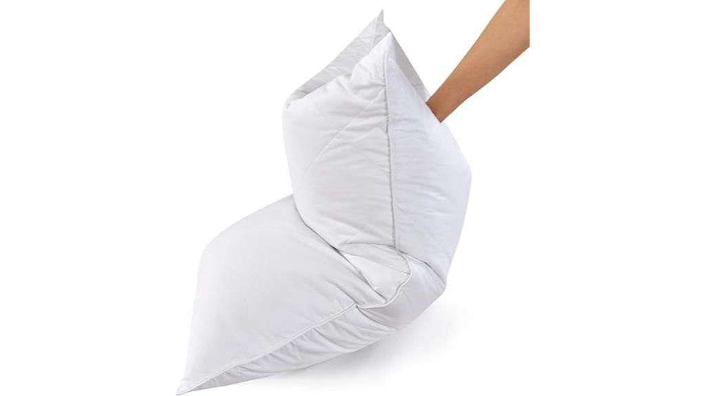 white goose feather pillows