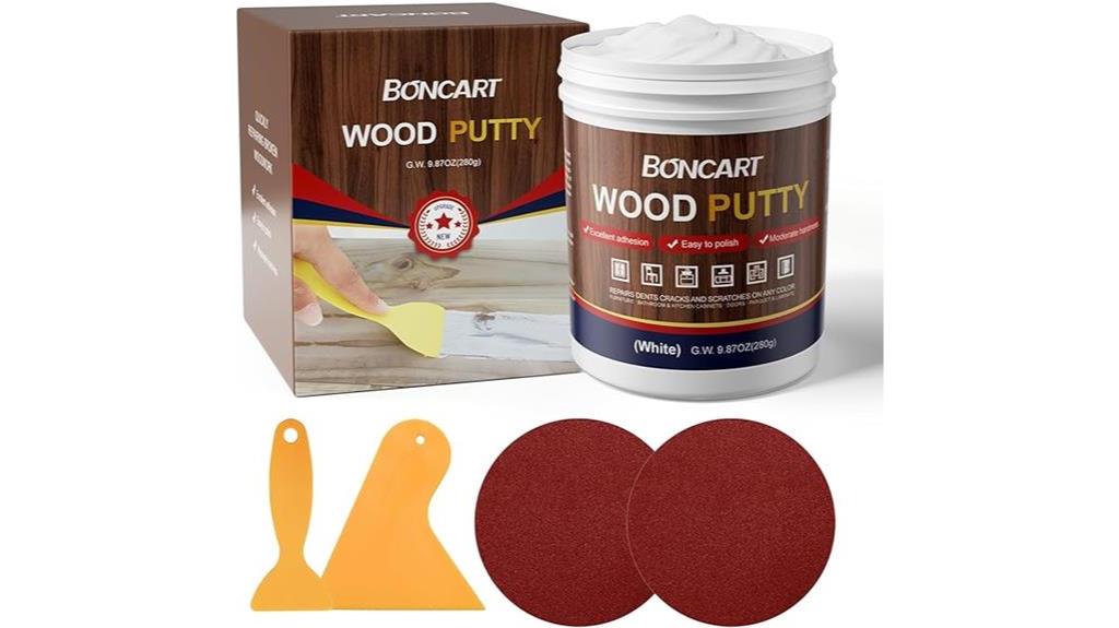 white wood filler putty