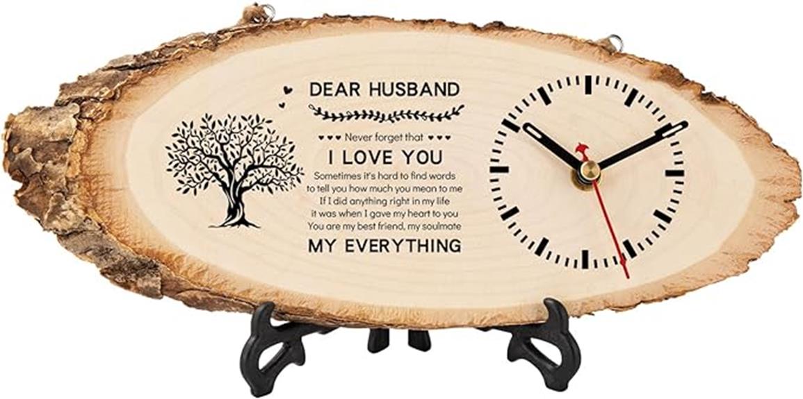 wooden clock gift idea