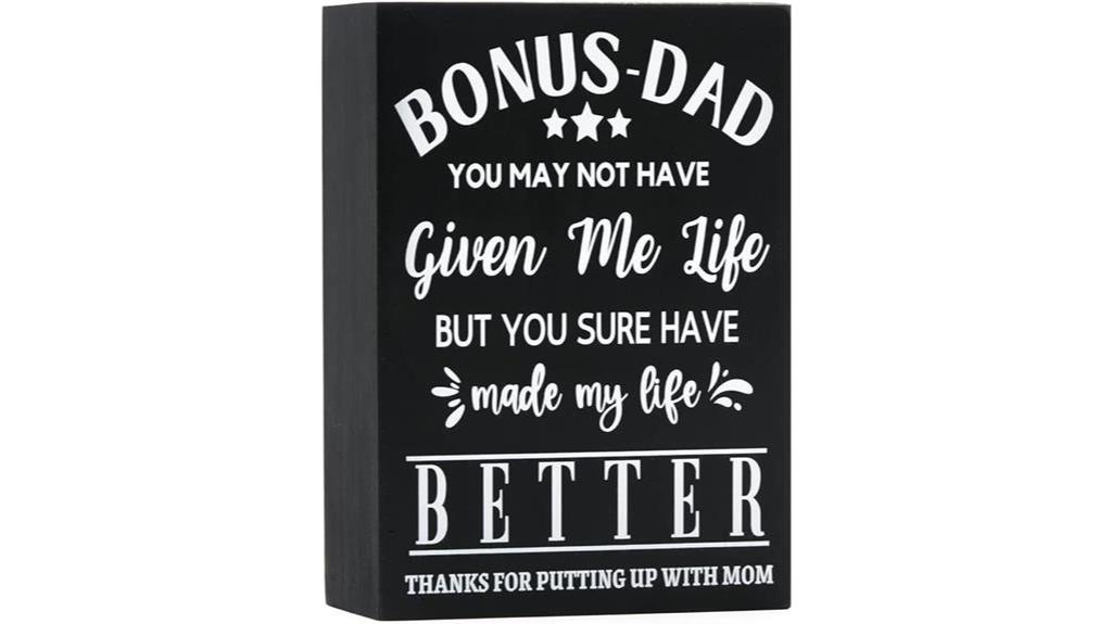 wooden sign for dad