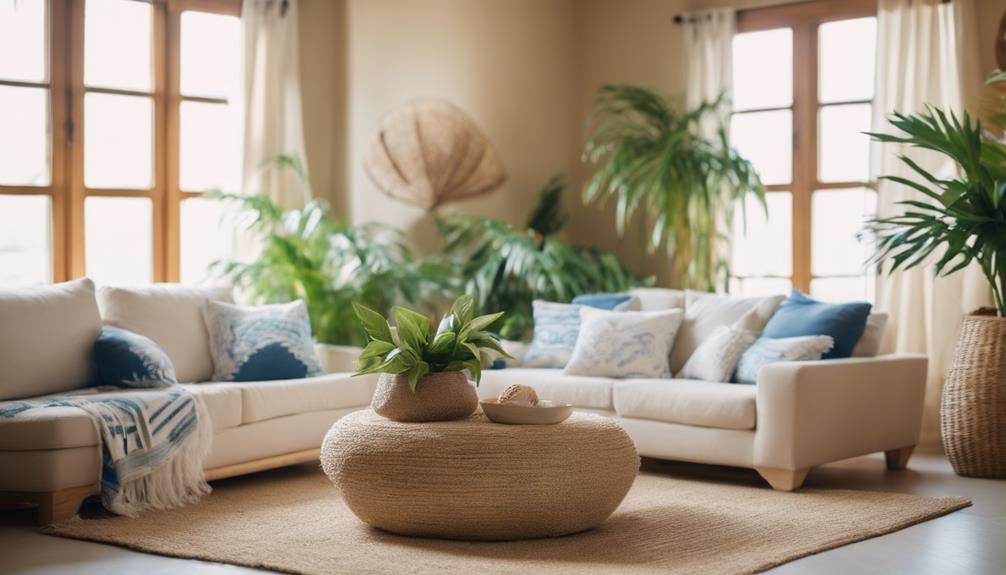 beach aesthetic in landlocked home