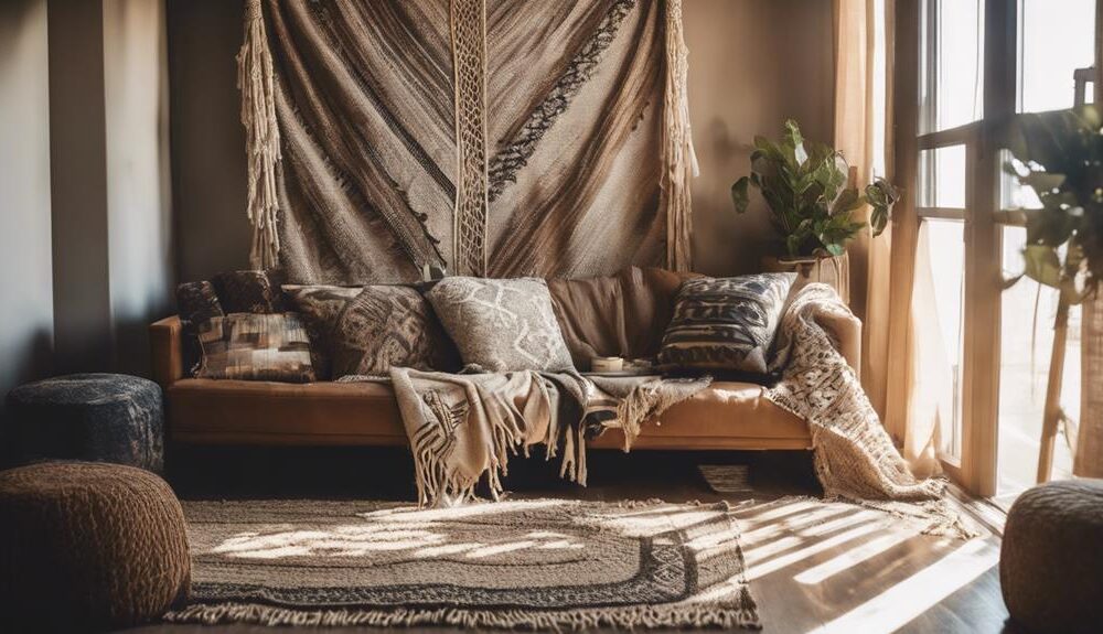 mixing textures in boho