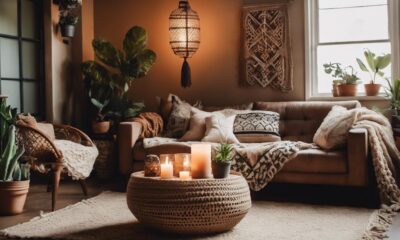 relaxed boho living room