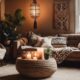 relaxed boho living room