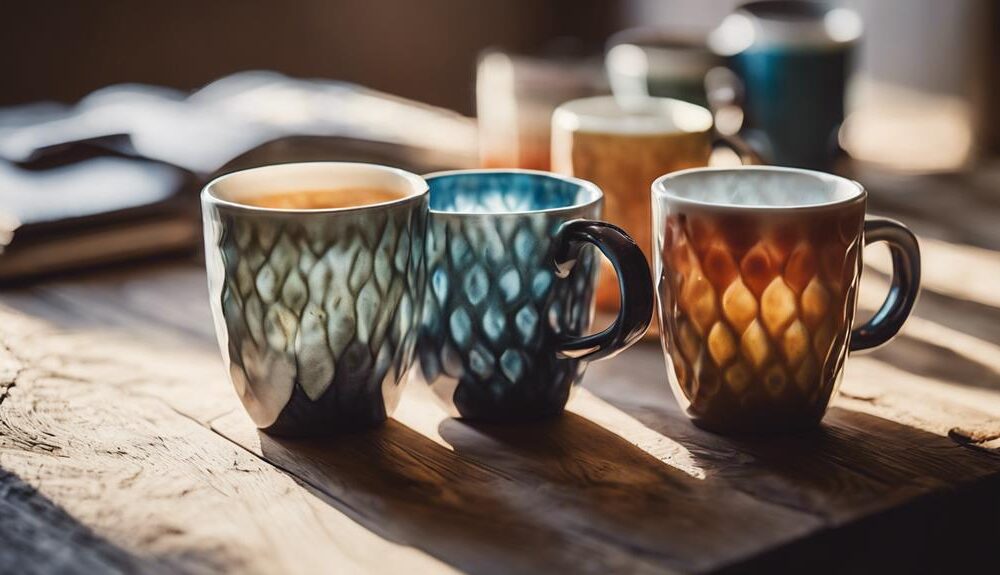 stylish mugs and glasses