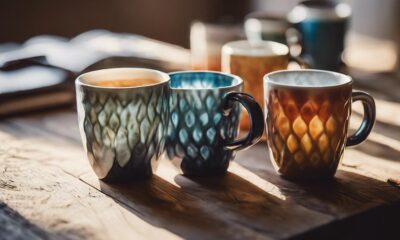 stylish mugs and glasses