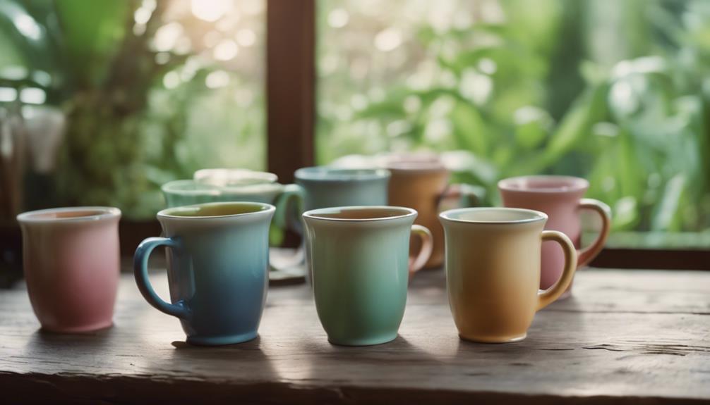 stylish mugs and glasses