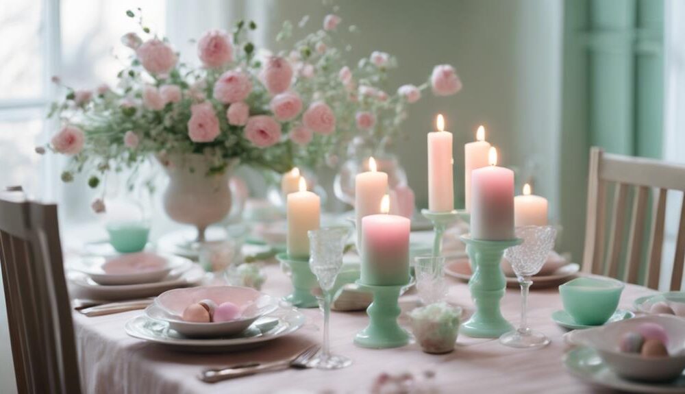 subtle pastel easter decor