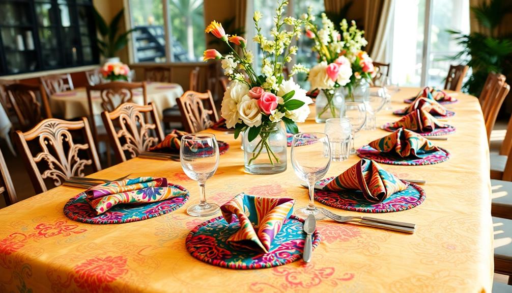 batik inspired table decoration ideas